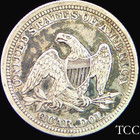 1857 Liberty Seated Quarter   Stunning  Scarce 25c Coin   Free Shipping   Tcc