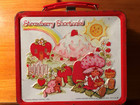 Strawberry Shortcake Collectible Metal Lunch Box Tin   Thermos 1980 Aladdin Vtg