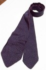 Neck Tie Vtg Arrow Jacquard 30s Purple Blue Red Foulard Rayon Or Silk 47 X 3 25 
