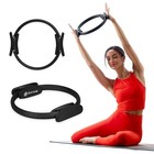 Gaiam Pilates Ring Fitness Circle  Toning Arms  Legs   Core 15  Black