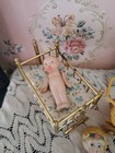 Lot Of 7 Antique Japanese Bisque Baby Dolls With Carriages Strollers Crib Japan