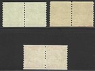 Canada  1933  Scott  205-207  King George V  Coil Line Pairs  Mint  Never Hinged