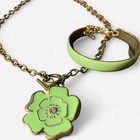 Imperfect Green Necklace And Bracelet Set