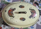 Rare Vintage Georges Briard Hen Pattern Roasting Pan With Lid 12   6 Mcm Retro