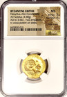Gold Av Solidus Heraclius her  Constantine Byzantine Empire 613-641 Ad Ngc Ms