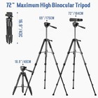 Tripod  72    Spotting Scope Tripod Stand With Binocular Adapter And 2 Qr Plates
