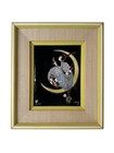 Vintage V  Leroy Signed Enamel On Copper Art Deco Moon Lady Plaque 10 350 Mcm