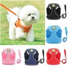 Pets Vest Cats Dogs Harness Leash Set Dog Cat Puppy Mesh Reflective Walking Vest