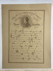 Antique Us First Mortgage Bond Certificate And Benjamin Franklin Rebus Puzzle