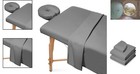 Durable Gray Flannel Massage Table Sheet Set - Fitted   Flat Sheets Included
