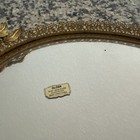 Vintage Oval Mirror Vanity Tray 16x12 Floral Roses 24k Gold Plated Mirror Set