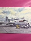 Vtg National Airlines Print Postcard Dc-8 Airplane 1963 Inaugural Jet Flight