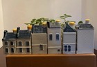 6 Vtg Klm Blue Delft Miniature Houses  s 5 16 37 47 48   57 Anne Frank Rembrandt