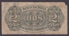  vg  1889 Dominican Republic 2 Pesos P-s142 A-20101  019-2 