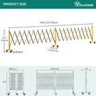 Yitahome Metal Expandable Mobile Barricade Gate Outdoor  23ft Folding Security