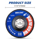 High Density 20 Pack 4 5 x 7 8  Zirconia Flap Disk Grinding Wheel Free Shipping
