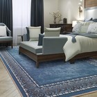 Alfombras Bordered Modern 4x6 Non-slip  non-skid  Low Pile Rubber Backing Ind   