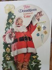 Vtg 60 s Coke    Santa Claus Christmas Sign Store Display  30 x 13 