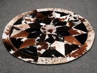 Cowhide Round Patchwork Carpet Handmade Cowhide Carpet  Home D  cor Cow Skin 745