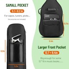Cahaya Bass Guitar Bag Gig 0 3in Padding Black Bag  Green Line