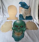 Eureka Halloween Die Cut Lot Of 5 Witch Skull Dracula Double Single 50 s-70 s