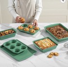 Mainstays 6 Piece Non-stick Carbon Steel Bakeware Set Cake  Muffin  Cookie  Loaf