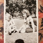 Vintage 1930s Photo 1933 Young Women Outside Black   White Portrait