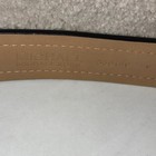 Michael Kors Black Leather Belt - M - Round Gold Buckle Classic Designer