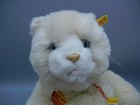 Vintage German Steiff Mohair 16  Katze Minou White Cat Lying Down  2754 40