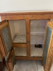 Antique Ice Box Refrigerator  1900 s    natural Wood    Belding Hall