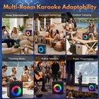 Home Party Karaoke Machine Bluetooth Speaker  3 Wireless Microphones  Rgb Light