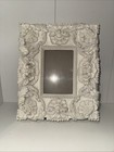 Shabby Chic Vintage 4x6 Picture Photo Frame White Heavy Floral