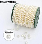82feet 25meter Length Christmas Bead Garland Faux Pearl 6mm 25m ivory  Ivory