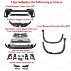 For Highlander 2017-19 Front Bumper Cover grilles fog Light fender Trim brackets