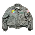 Usgi Military Cold Weather Flyer s Jacket Cwu-45 p Rare Patches Coat Mens Sz Xl