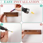 6-pack Wood Vinyl Record Shelf Wall Mount  Retro Brown Floating Shelves For 