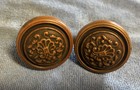 Antique Solid Brass Victorian Door Knob 1900   s Art Noveau Set Of 2