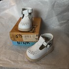 Vintage Classic White Leather Baby Bootie Shoes Size 2 5 Solitos