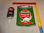 Vintage Sinclair Opaline Motor Oil Dino Dinosaur     Gasoline Porcelain Metal Sign