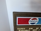 Pepsi Cola Menu Message Board Vintage Plastic Woodgrain Brown 