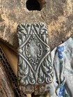 Antique 1880 s Victorian  Repousse Scrolls Silver Plate Vesta Match Safe Case