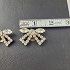 Vintage Bluette Clear Rhinestone Bow Pair Of Shoe Clips