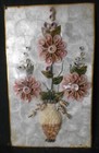 Vintage Folk Art Sailors Seashell Art Urn With Flowers