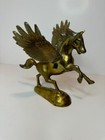 Vtg Brass Pegasus Figure Vintage Winged Prancing Horse 7 5    Tall 1 Lbs 10 Ounces