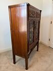 Antique Chinese Cabinet 1890-1910 - Exquisite Carvings   Lacquer Painted Panels