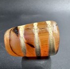 Genuine Ancient Etched Carnelian Agate Bead With Blood Dots In Perfect Condition