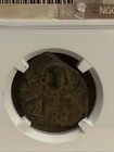 Byzantine Empire  Anonymous Issue Ae Follis Ad 1028-1042  Christ Bust cross  59 