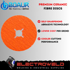 Boaur Ceramic Fibre Disc Sanding Grinding Disc Metal Steel Stainless 125mm 5 