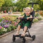 Dream On Me Coast Rider Travel Stroller Black Soft-ride Wheels Adjustable Handle