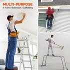 12 5 Ft Folding Ladder   Multi-purpose Ladder  Aluminum Extension Ladders 7 In 1